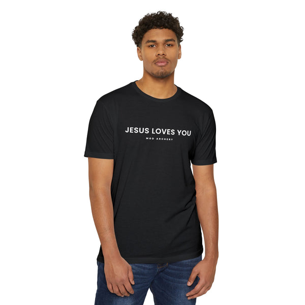 Jesus Loves You White Lettering Unisex T-shirt