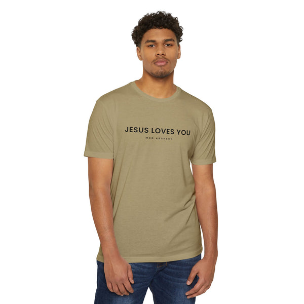 Jesus Loves You Black Lettering Unisex T-shirt
