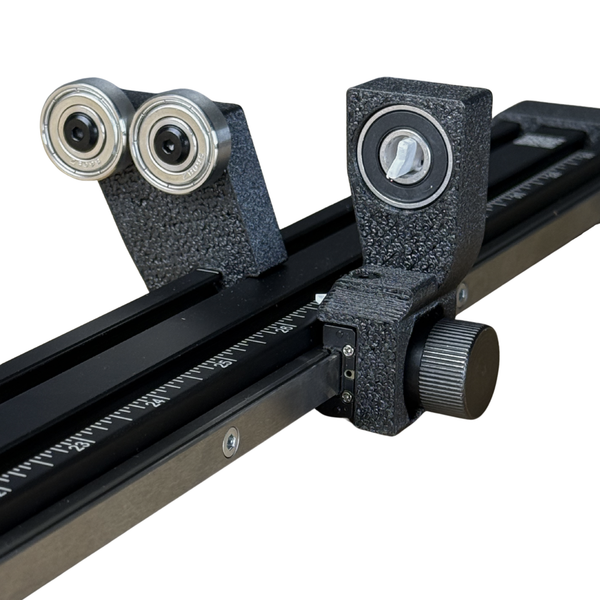 a close up photo of the modsaw pro rear rest with integrated knock-in