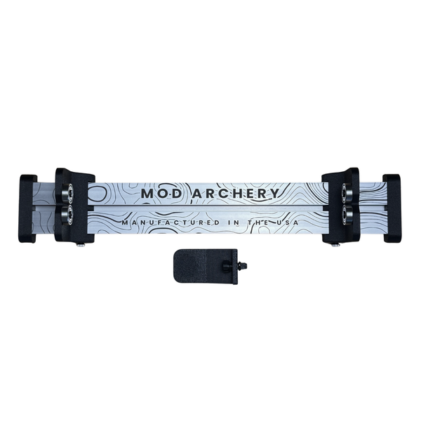 mod archery tabletop spinner with additional squaring post
