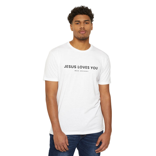 Jesus Loves You Black Lettering Unisex T-shirt
