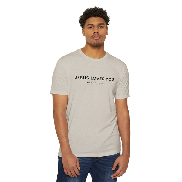 Jesus Loves You Black Lettering Unisex T-shirt