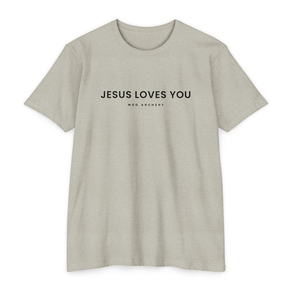 Jesus Loves You Black Lettering Unisex T-shirt