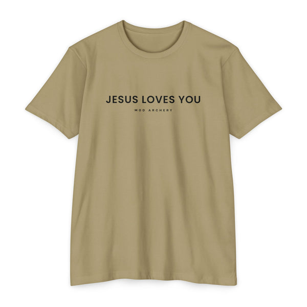 Jesus Loves You Black Lettering Unisex T-shirt