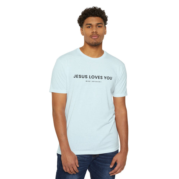 Jesus Loves You Black Lettering Unisex T-shirt