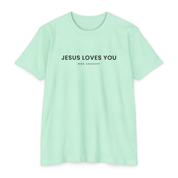 Jesus Loves You Black Lettering Unisex T-shirt