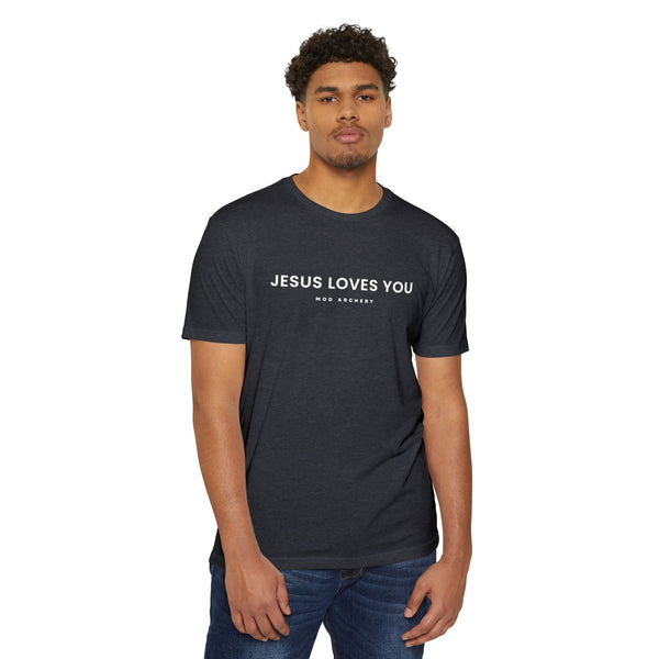 Jesus Loves You White Lettering Unisex T-shirt