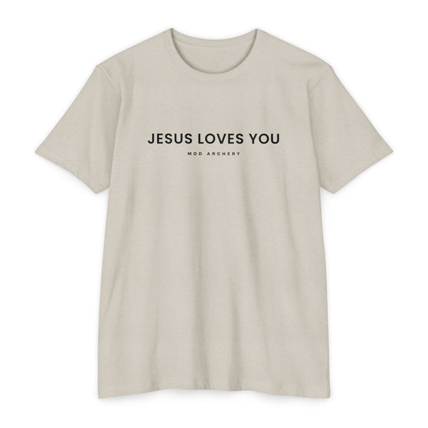 Jesus Loves You Black Lettering Unisex T-shirt