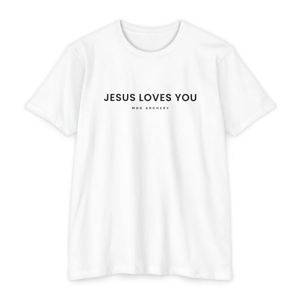 Jesus Loves You Black Lettering Unisex T-shirt