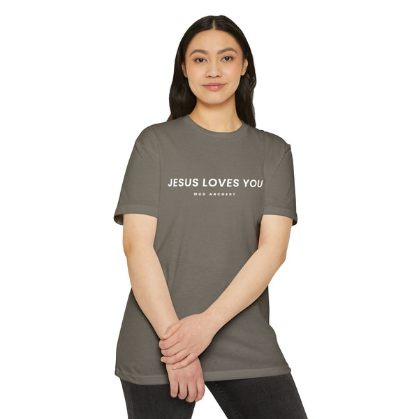 Jesus Loves You White Lettering Unisex T-shirt
