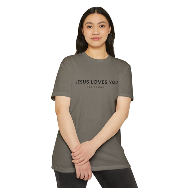 Jesus Loves You Black Lettering Unisex T-shirt