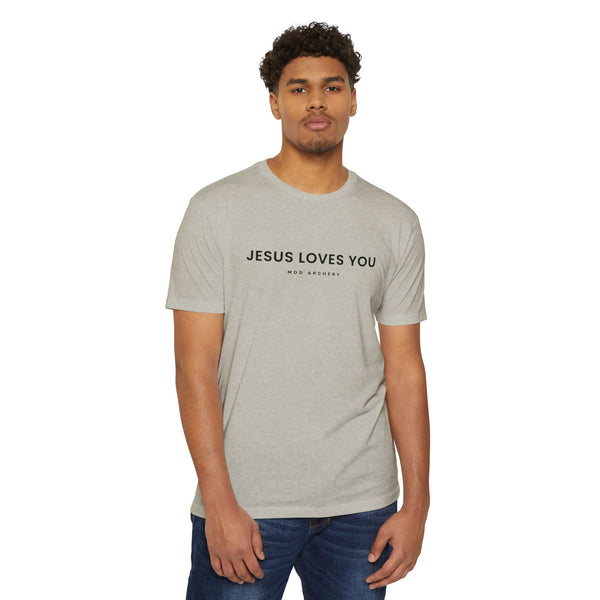 Jesus Loves You Black Lettering Unisex T-shirt