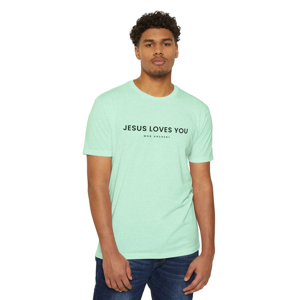 Jesus Loves You Black Lettering Unisex T-shirt