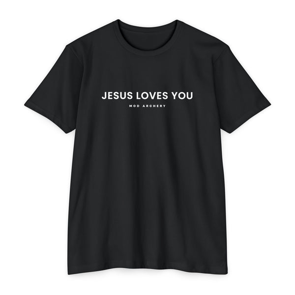 Jesus Loves You White Lettering Unisex T-shirt