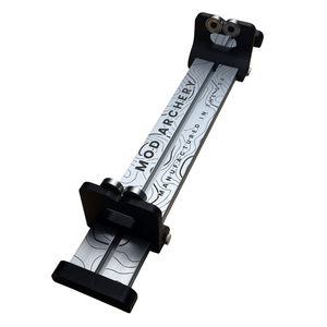 a top view of the tabletop arrow spinner by mod archery with the topography map and ceramic bearings 