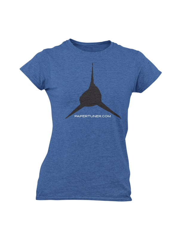 Womans Blue Bullet Hole Paper Tuner T-Shirt